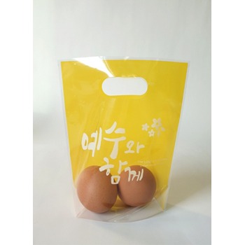 자체브랜드 부활 손잡이 비닐가방 24-노랑꽃잎 (20매입)